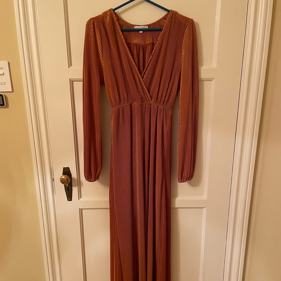 Baltic born Venus saffron pleated maxi dress. Size XS - Picture 2 of 4